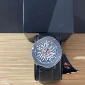 Orologio da polso stainless con cinturino in pelle H-D by Bulova