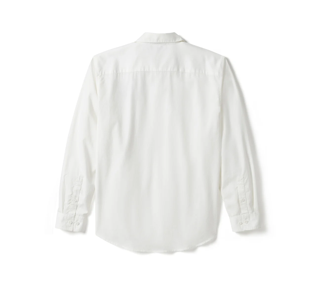 Camicia in tinta unit Bar & Shield a maniche lunghe - Bright White - immagine 2