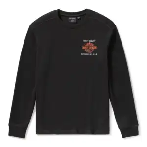 Maglia termica a maniche lunghe Parts & Service da uomo - Harley Black NUOVO ARRIVO