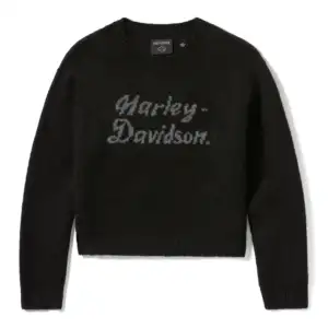 Maglione Metallic Script Intarsia