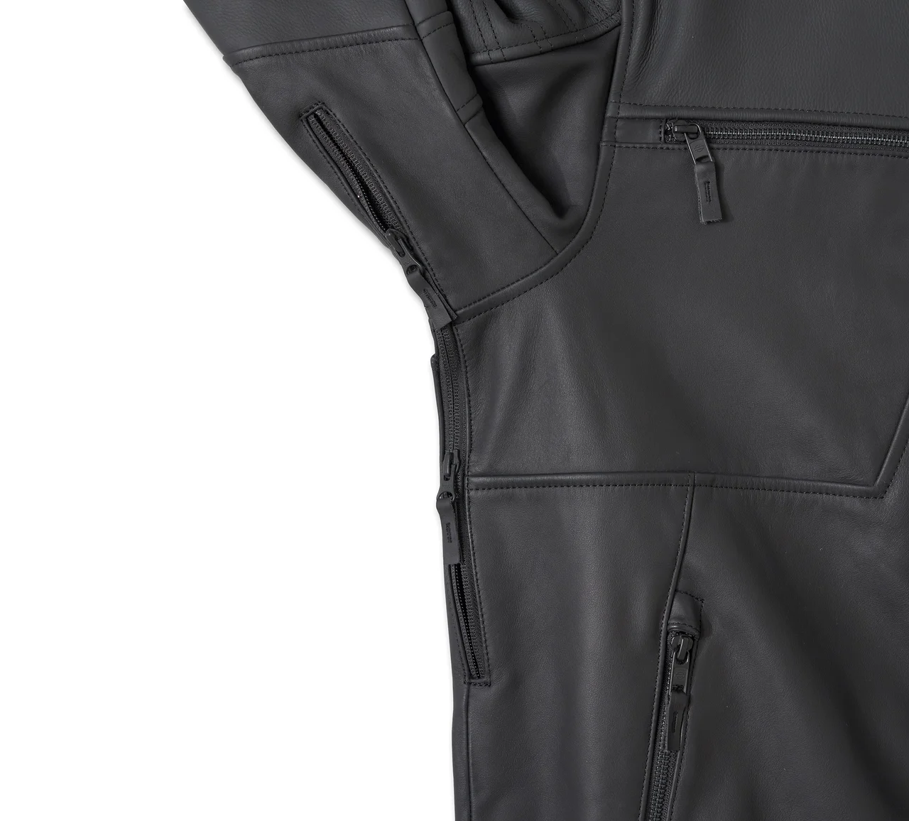 Willie G Skull Graphic Leather Riding Jacket - immagine 2