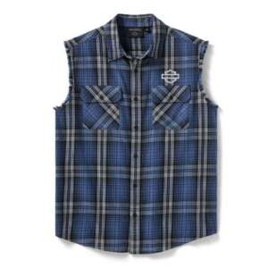 Camicia senza maniche Harley-Davidson® Liberty Eagle Plaid Blowout