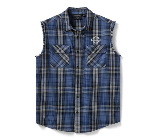Camicia senza maniche Harley-Davidson® Liberty Eagle Plaid Blowout