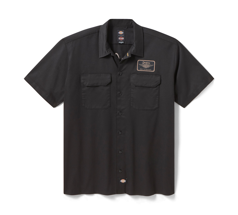 Camicia da lavoro da uomo Dickies x HD Built to Outlast - Nera