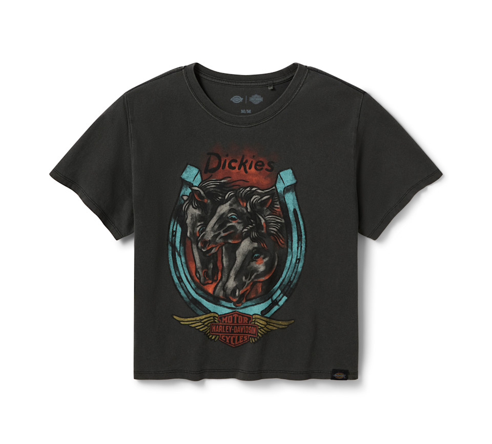Maglietta Dickies x H-D Triple Horse Boxy Fit da donna