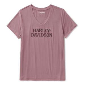 Maglia a V Willie G Skull Bling da donna - Nostalgia Rose