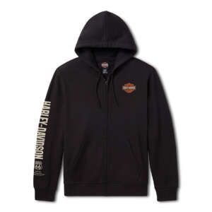 Felpa con cappuccio e zip intera H-D Route 66 Anniversary in pile