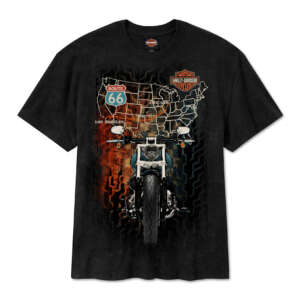 Maglietta a maniche corte da uomo H-D Route 66 Anniversary