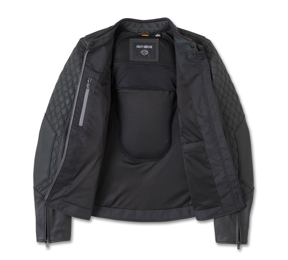 Giacca da moto in pelle da donna con grafica a teschio Willie G - immagine 4
