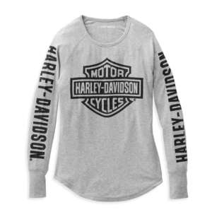 Top in maglia Authentic Bar & Shield da donna - Light Grey Heather
