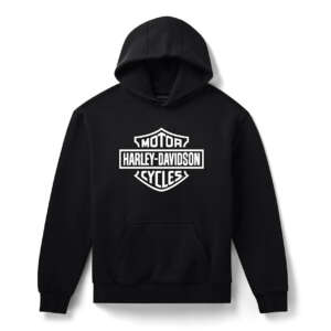 Felpa con cappuccio da uomo HD Standard Bar & Shield - Harley nera