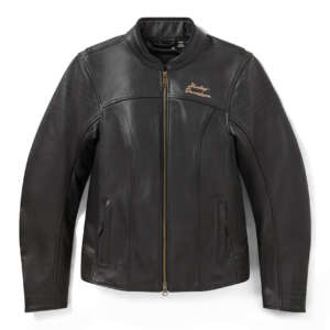 Giacca da moto in pelle da donna Winged Bling