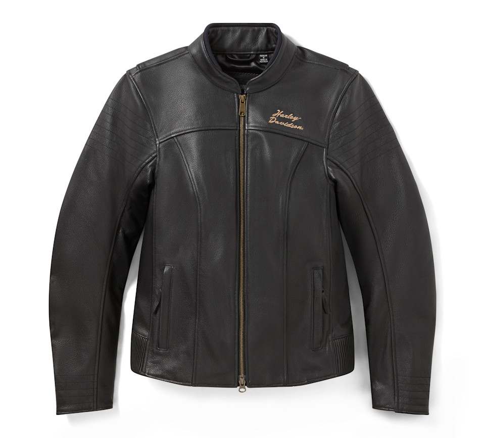 Giacca da moto in pelle da donna Winged Bling